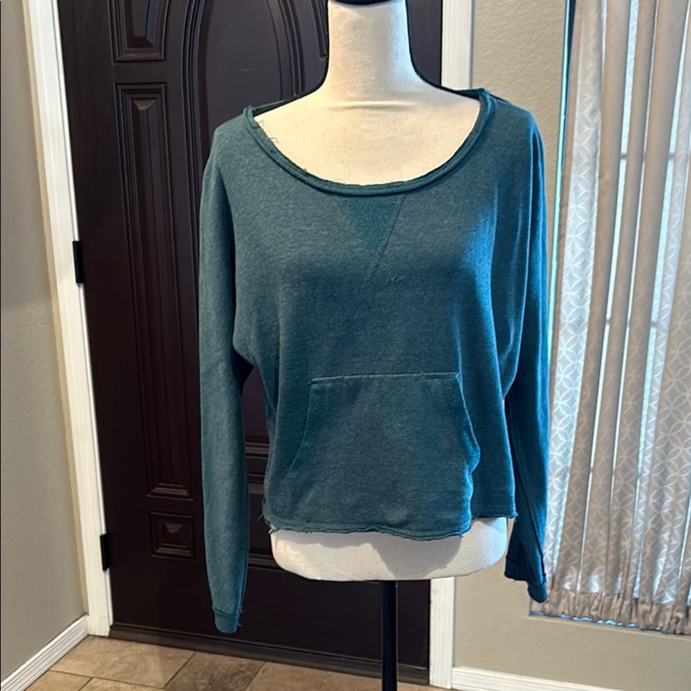 Vans Cropped Front Pocket Boatneck Sweatshirt